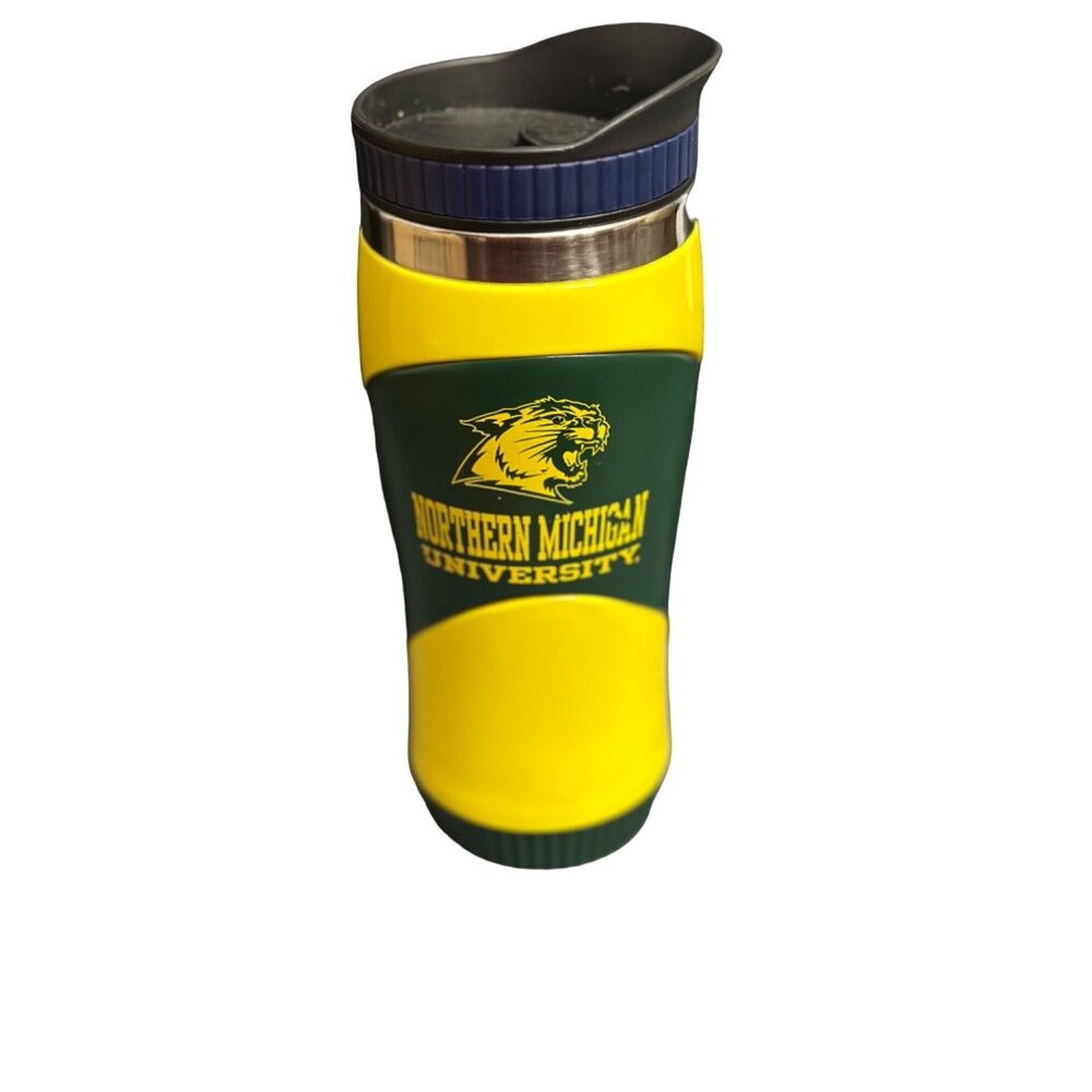Northern Michigan University Travel Mug  16 oz‎  Stainless Steel & Plastic